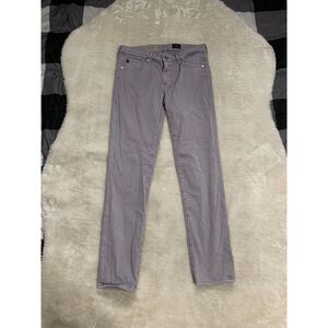 Ag Adriano Goldschmied Stevie Ankle Slim Straight‎ Purple Jeans Womens 27R 27x28